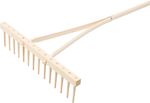 Wooden garden rake 14 teeth