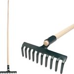 Kerti gereblye Strend Pro R105, 10 fogú, fa nyél, 1600 mm