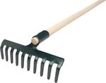 Garden rake R107SK 10 teeth wooden handle 1600mm