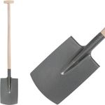 Spade S592.WH, straight, KomaXit, wooden T-handle