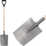 Spade S592.WH, straight, KomaXit, wooden handle with plastic grip