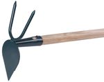 Hand Hoe H105/550, pointed-two prong, with handle