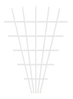 Trellis Garden MEV5, 145x5x75 cm, 4/4.7 mm, flower support, white, gardening