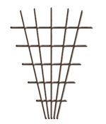 Rács Garden MEV5 145x5x75 cm, 4/4,7 mm, virágtámasztó, barna, kerti