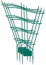 Trellis Strend Pro GreenGarden, for flowers and plants, gardening, green, PP, pack of 3 pcs