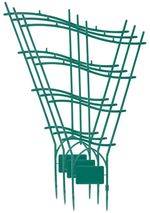 Rács Strend Pro GreenGarden, virág- és növénytámasztó, kerti, zöld, PP, 3 db-os csomag
