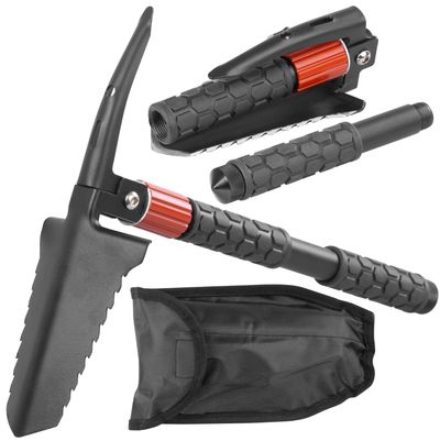 Shovel Strend Pro Tactic, folding, multifunctional, with fire starter, in textile case