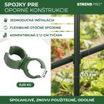 Spojka Strend Pro, plast, konektor na záhradné oporné tyče, 11 mm, bal. 10 ks