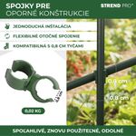Connector Strend Pro, plastic, for garden support rods, 8 mm, pack of 10 pcs