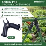 Connector Strend Pro, plastic, A-type, for garden support rods, 8 mm, pack of 4 pcs