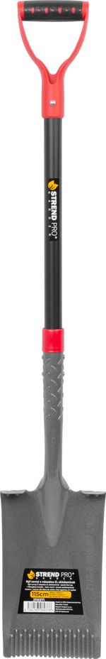 Spade Strend Pro Garden ErgoBULL, straight, drainage, with 1150 mm fiberglass D-handle