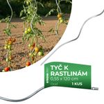 Tyč GS1 1200/5,5 mm, špirálová, drôtená, Zn, oporná k rastlinám a paradajkám