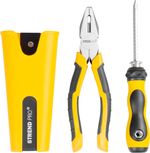 Set Strend Pro, screwdriver, combination pliers, case, 3-piece set