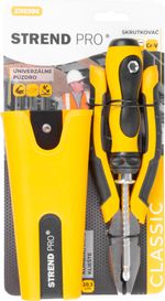 Set Strend Pro, screwdriver, combination pliers, case, 3-piece set