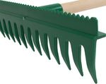 Leveling Rake R140, 13-tine, plastic, with leveling edge, 160 cm handle