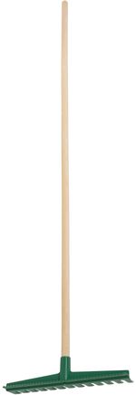 Simító gereblye R140, 13 fogú, műanyag, simító éllel, 160 cm nyél
