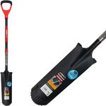 Spade Strend Pro Premium RedShark, narrow, drainage, with 1280 mm fiberglass D-handle, 10-year warra
