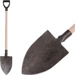 Spade Gardex, 1250 g, forged, pointed, wooden D-handle