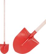 Shovel S510B Frankfurt, red, with handle, 275x240 mm
