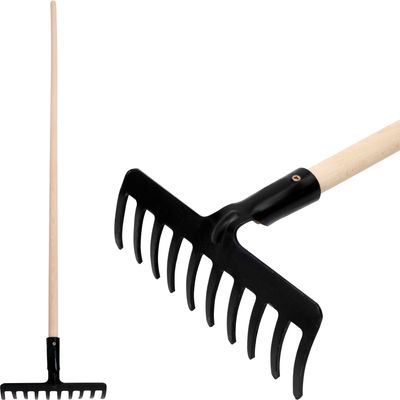 STREND PRO Premium R-606 gereblye, 10 fogú, fogantyúval