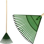 Levélgereblye Strend Pro R121.WH, 22 lamellás, legyező, műanyag, 1300 mm fa nyél