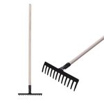 Kerti gereblye Strend Pro Premium R-606, 12 fogú, kovácsolt, fa nyél