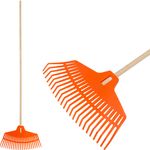 Leaf Rake Strend Pro R132, 23-tine, 42 cm, plastic, 1500 mm wooden handle, total length 163cm