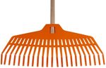 Leaf Rake Strend Pro R132, 23-tine, 42 cm, plastic, 1500 mm wooden handle, total length 163cm