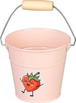 Vedro Strend Pro Garden, detské, 1L, pozinkované, ružové