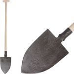 Spade Gardex, 1250 g, forged, pointed, wooden T-handle