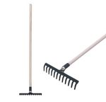 Kerti gereblye Strend Pro R105, 12 fogú, fa nyél 1600 mm