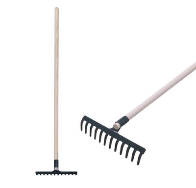 Garden rake R107SK 12 teeth wooden handle 1600mm
