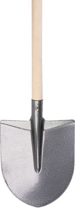 Hardened shovel S510BWH "Frankfurt type" with wooden handle