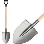 Spade S506.WH, pointed, KomaXit, wooden D-handle