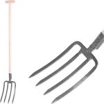 Fork GD-029O, 4-tine, digging, forged, with T-handle