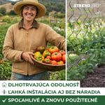 Tyč GS2 2000/7 mm, špirálová, drôtená, zelená, oporná k rastlinám a paradajkám