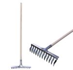 Lawn Rake Strend Pro R108A.WH, 12-tine, aerating, scarifying, wooden handle