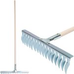 Rake R108A.WH, 16 tooth, for lawn, with handle