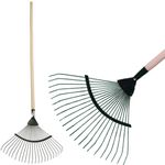 Leaf Rake Strend Pro R119.WH, 22-tine, 45cm, fan, wooden handle