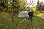 Leaf Rake Strend Pro R110.WH, 22-tine, fan, metal, wooden handle