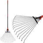 Rake R114, 15 lamellar, for leaves, wire, adjustable