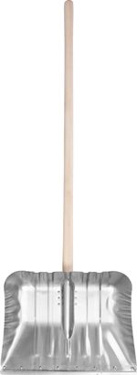 Snow Pusher KOVOS Alu, 490x370 mm, with wooden handle, assembled