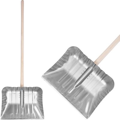 Snow shovel aluminium 490x380mm  + handle 1300mm
