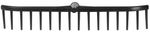 Hay Rake Longbow, 16-tine, plastic, for leaves, without handle