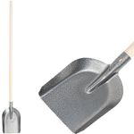 Shovel S504-4.WH Universal, 270x220 mm, with wooden handle