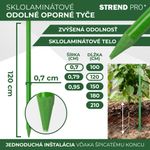 Támasztórúd CountryYard S270, 120 cm, 7.0 mm, zöld, üvegszálas