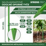 Támasztórúd CountryYard S279, 150 cm, 7.9 mm, zöld, üvegszálas