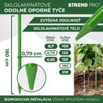 Tyč CountryYard S279, 180 cm, 7.9 mm, zelená, oporná, sklolaminát