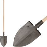 Spade Gardex, 1300 g, forged, with footrest, wooden handle