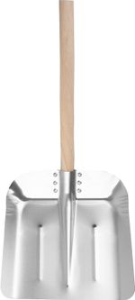 Shovel KOVO.WH Alu, large, 360 mm, aluminum, with wooden handle
